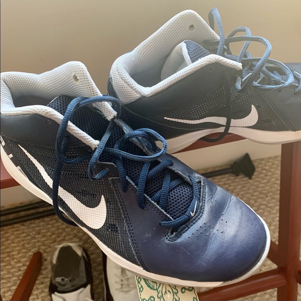 Navy Air Jordan basketball shoes